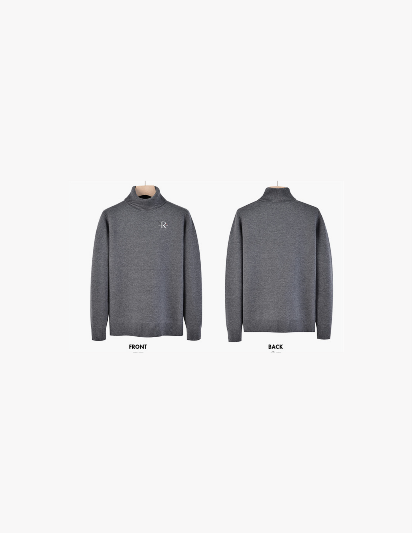 NR Logo Charcoal Cashmere Sweater