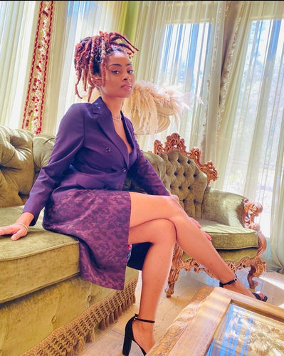 Vir-Gule Woman Double Breast Suit Dress